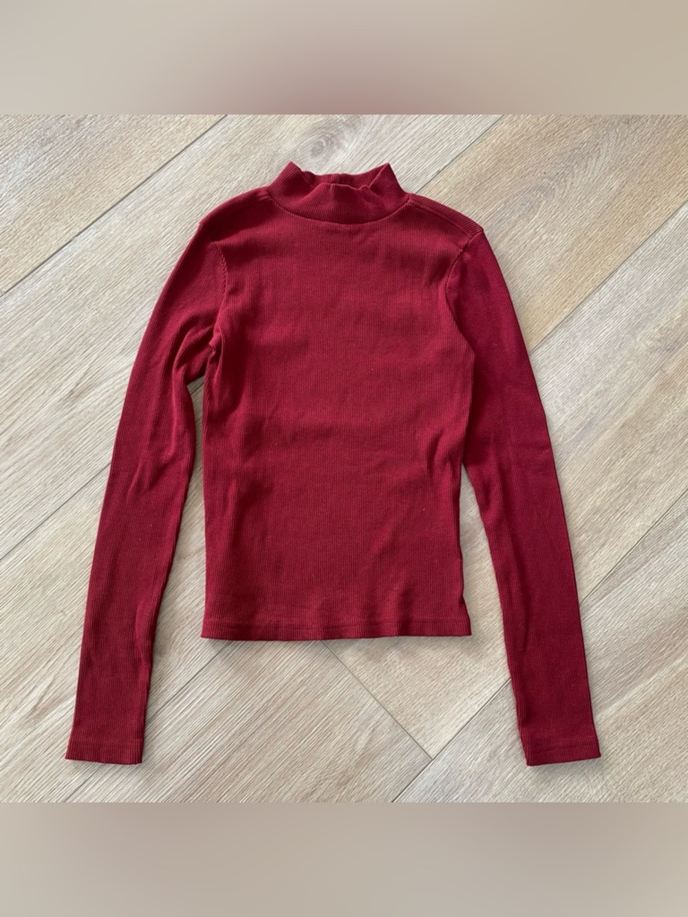 Pact Ribbed Mock Neck Long-Sleeve Top